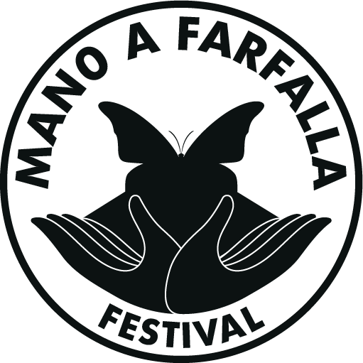 Logo del Festival Mano a Farfalla, nero